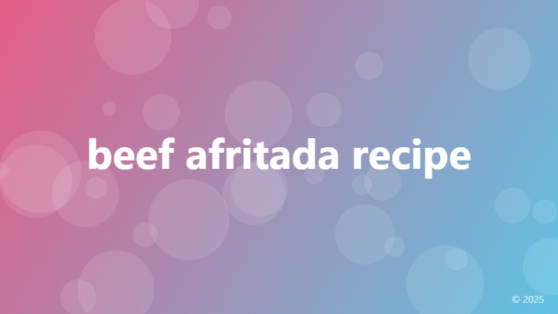 beef afritada recipe