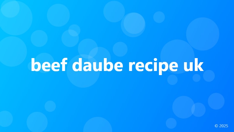 beef daube recipe uk