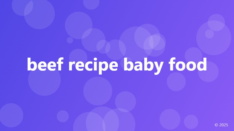 beef recipe baby food