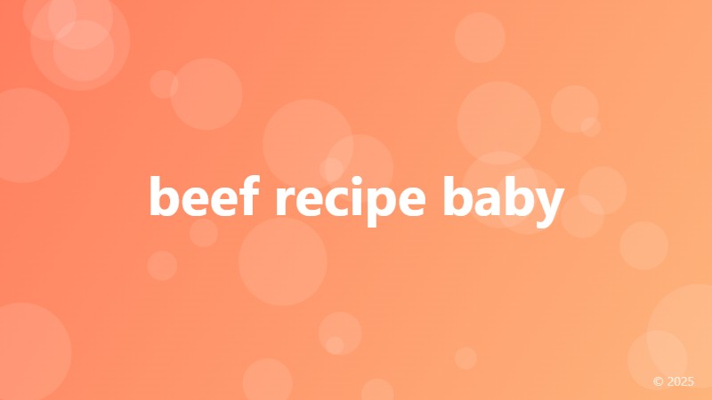 beef recipe baby
