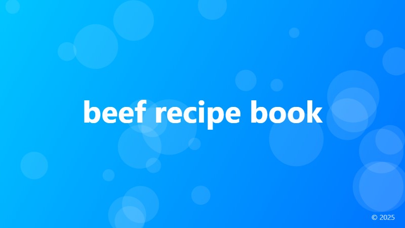 beef recipe book