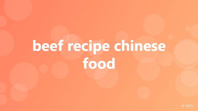 beef recipe chinese food