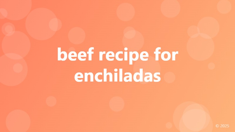 beef recipe for enchiladas