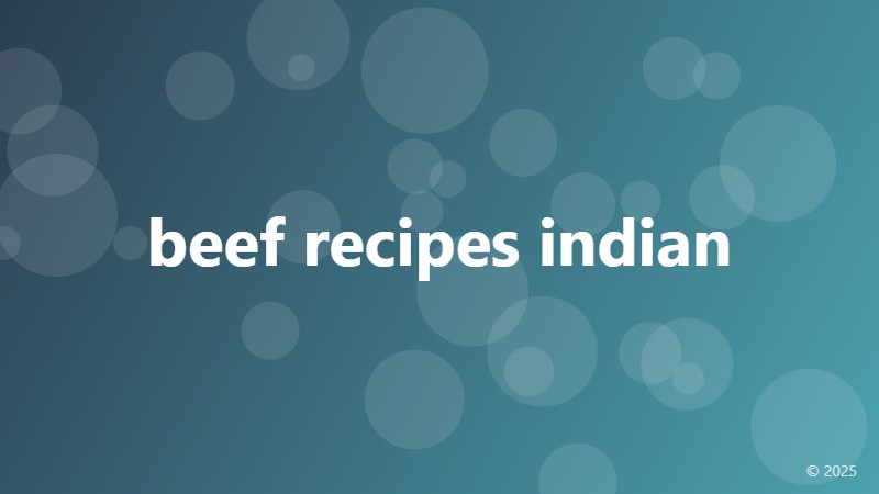 beef recipes indian