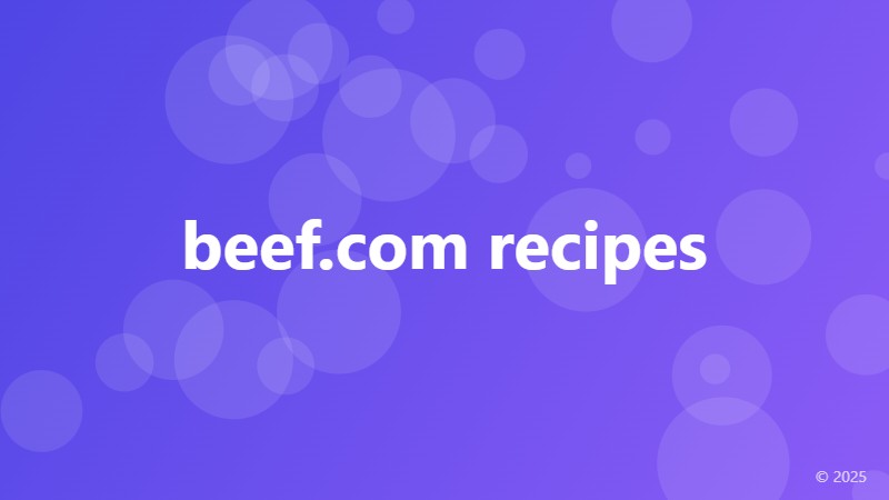 beef.com recipes