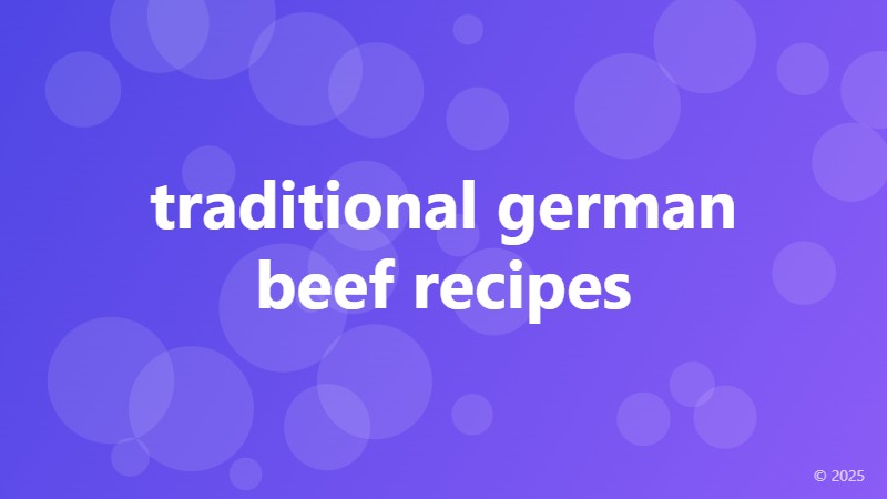 traditional german beef recipes